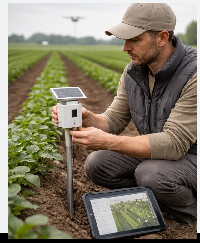 IoT мониторинг сельскохозяйственных полей и контроля в Пскове
